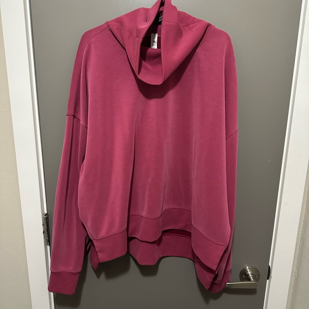 Lululemon Athletica Pink Cowl Neck Sweater